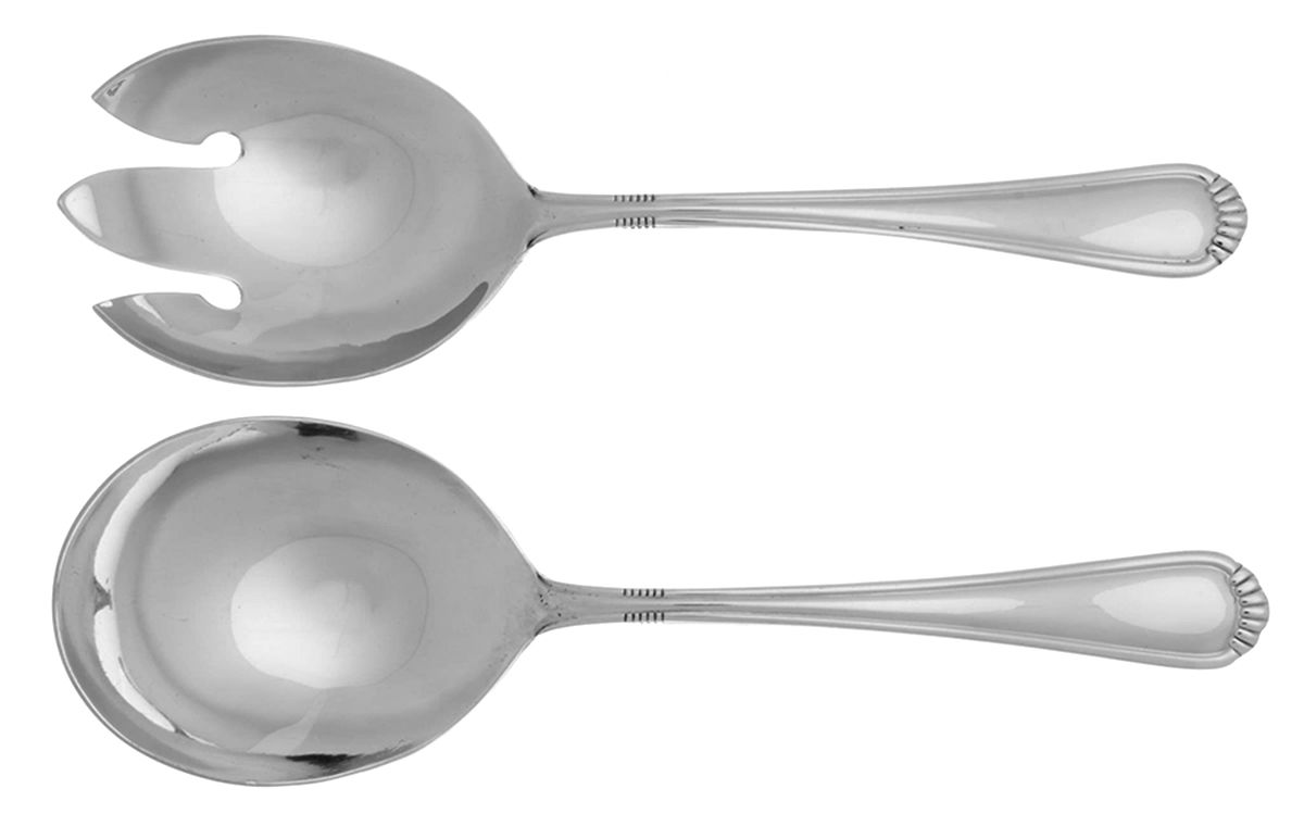 Seaward (Stainless) (2 Pc) Solid Salad Set by Oneida Silver-1