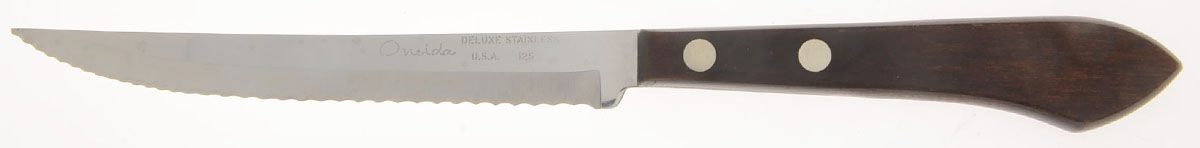 Stainless Flatware Individual Steak Knife Hollow Handle by Oneida Silver-1