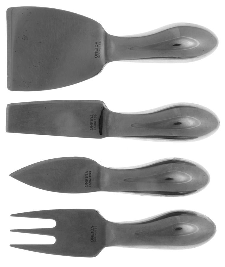 Stainless Flatware 4pc Cheese Set by Oneida Silver-1