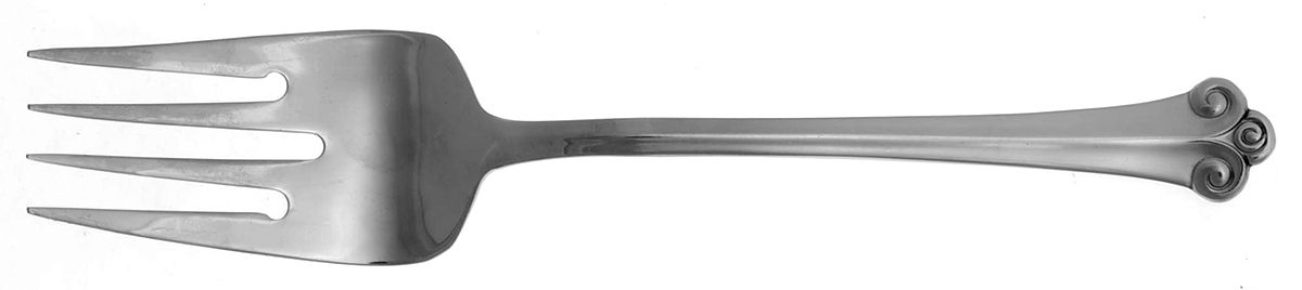 Milan (Stainless) Medium Solid Cold Meat Serving Fork by Oneida Silver-1