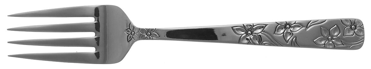 Veranda (Stainless) Medium Solid Cold Meat Serving Fork by Oneida Silver-1
