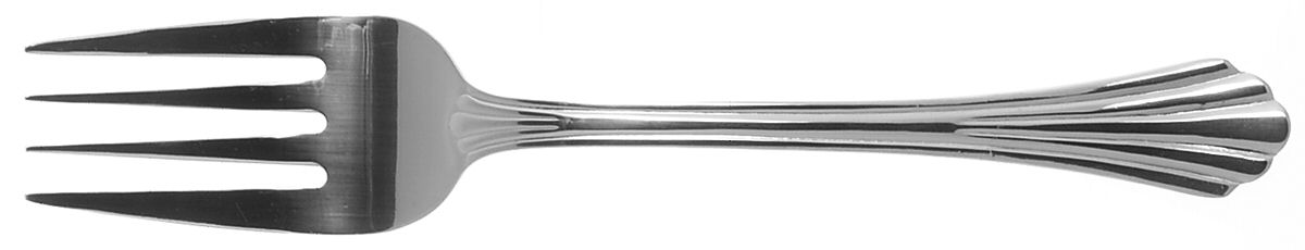 Dublin (Stainless) Medium Solid Cold Meat Serving Fork by Oneida Silver-1