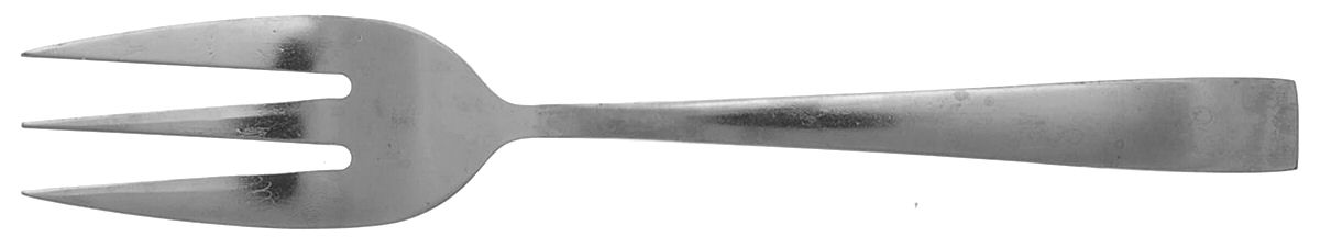 Calent (Stainless) Medium Solid Cold Meat Serving Fork by Oneida Silver-1