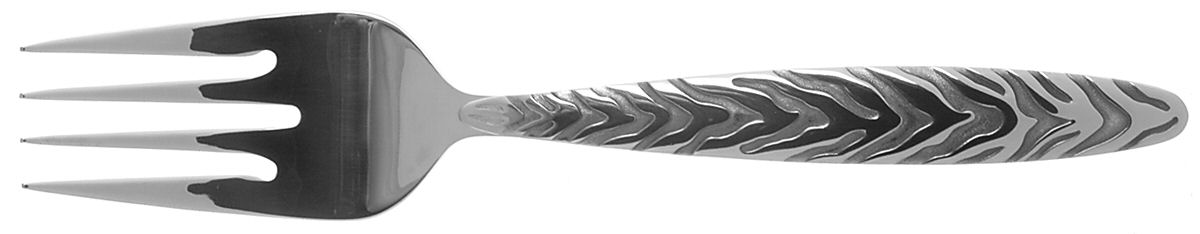 Serengeti (Stainless) Large Solid Cold Meat Serving Fork by Oneida Silver-1