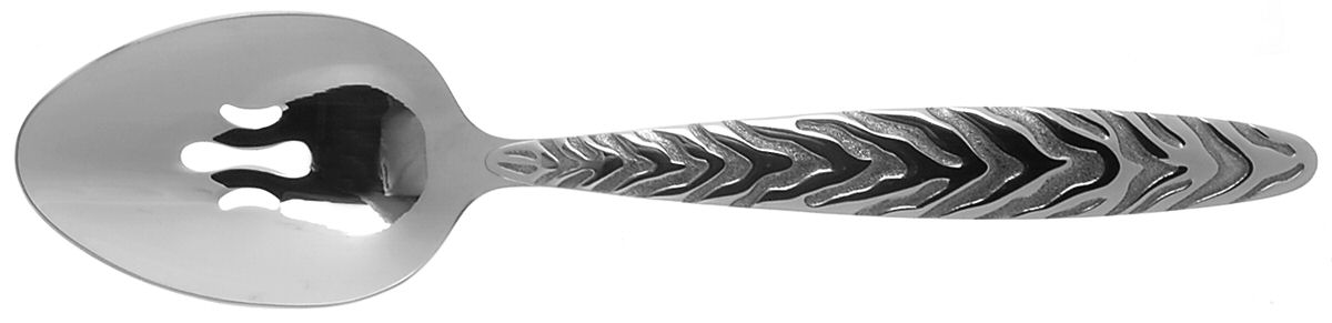 Serengeti (Stainless) Pierced Tablespoon (Serving Spoon) by Oneida Silver-1