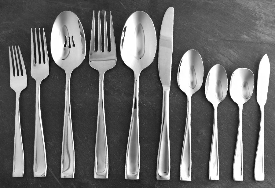 Moda (Stainless) 45 Piece Starter Set by Oneida Silver-1