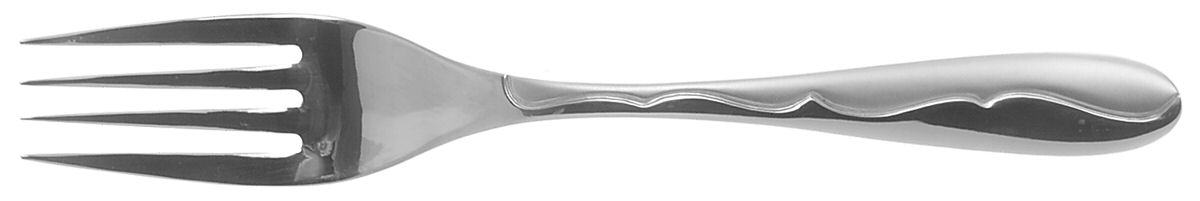 Inspire (Stainless) Medium Solid Cold Meat Serving Fork by Oneida Silver-1