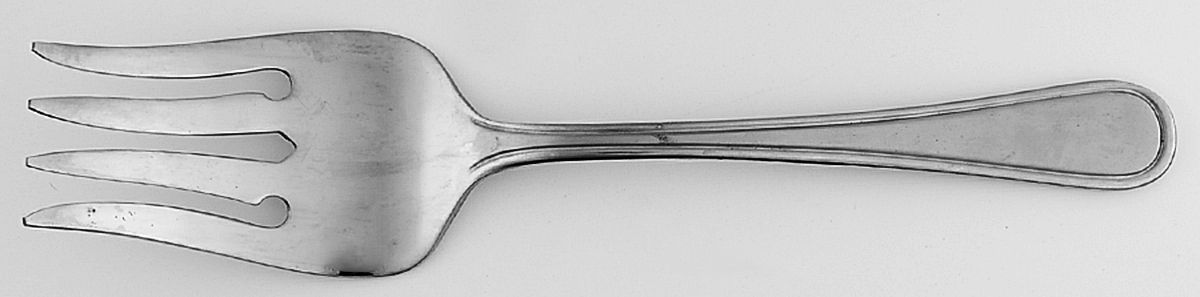 Accord (Stainless) Medium Solid Cold Meat Serving Fork by Oneida Silver-1
