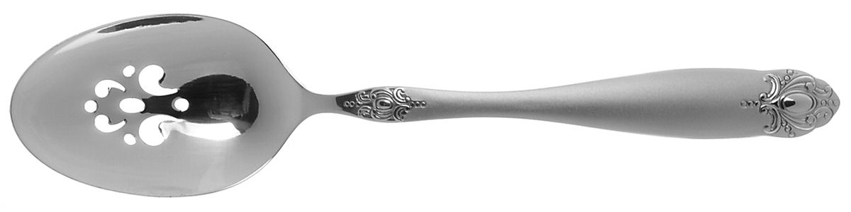 Brooch (Stainless) Pierced Tablespoon (Serving Spoon) by Oneida Silver-1