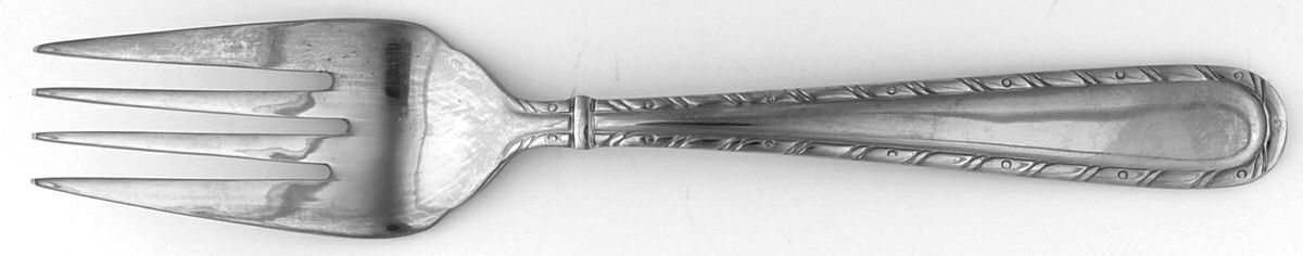 Vail (Stainless) Large Solid Cold Meat Serving Fork by Oneida Silver-1