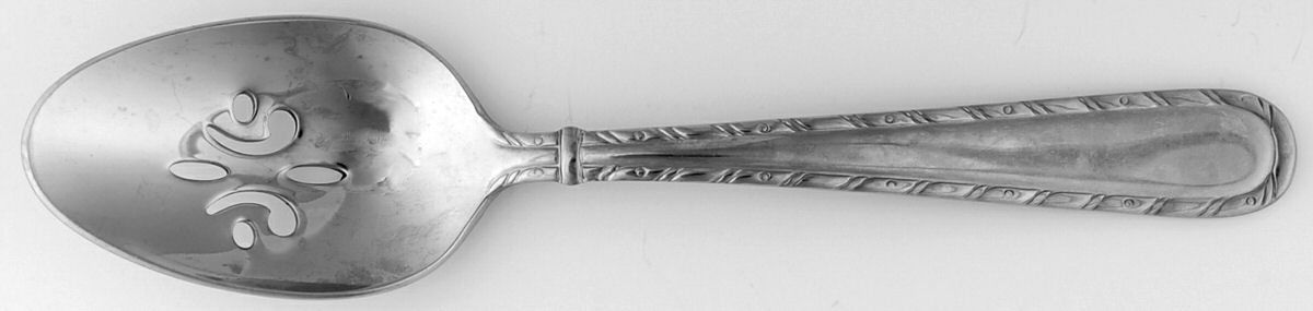 Vail (Stainless) Pierced Tablespoon (Serving Spoon) by Oneida Silver-1