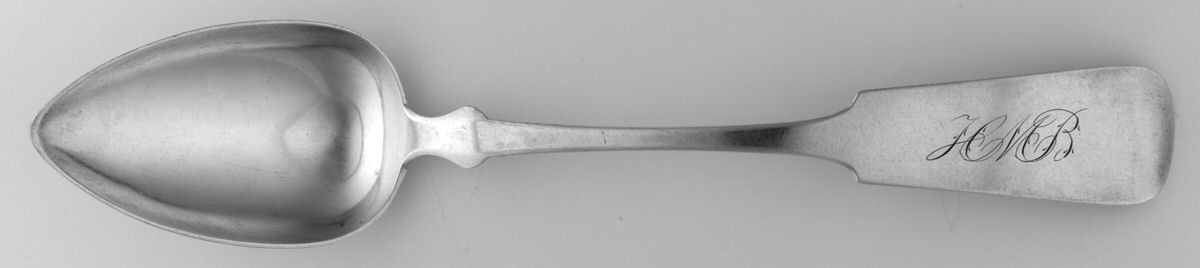 Coin Silver Flatware Tablespoon (Serving Spoon) by O E Sibley-1