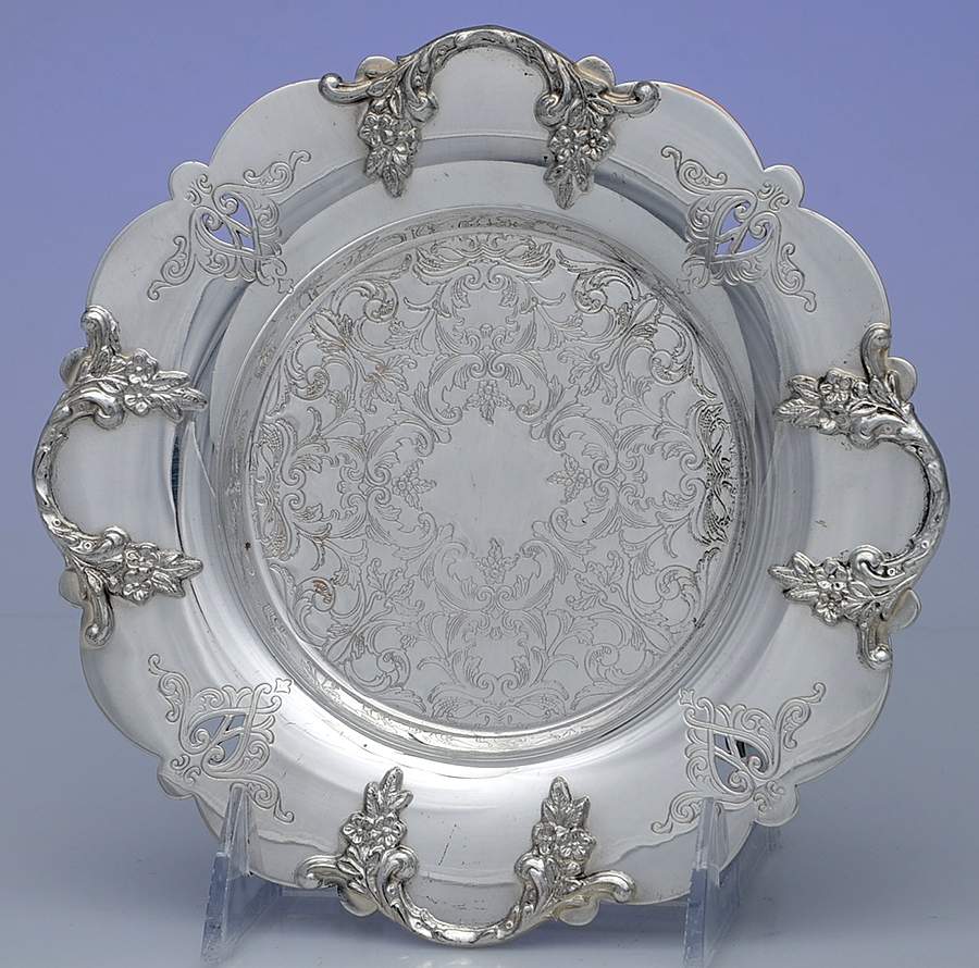 6412 (Silverplate, Hollowware) Silverplate Card Tray by Oneida Silver-1