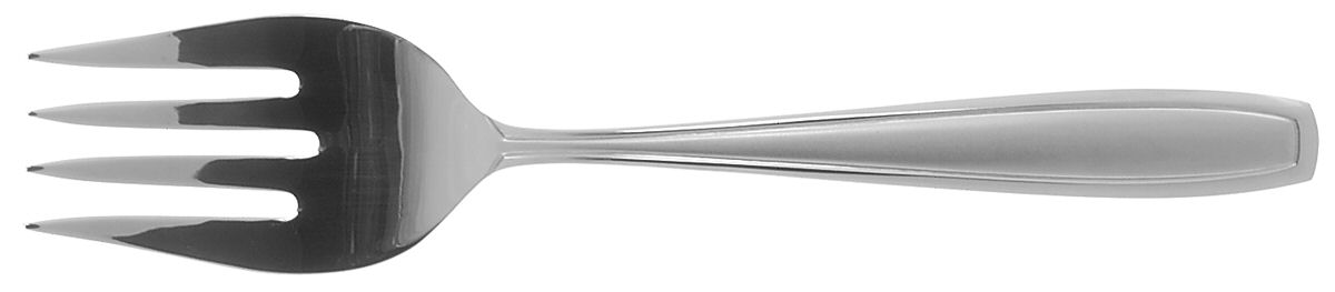 Satin Bristol Everdale (Stainless) Medium Solid Cold Meat Serving Fork by Oneida Silver-1