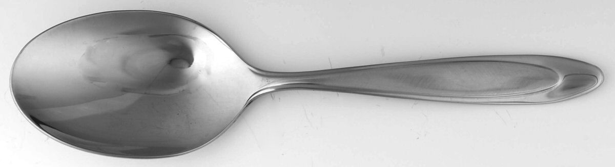 Aurora (Stainless) Solid Smooth Casserole Spoon by Oneida Silver-1