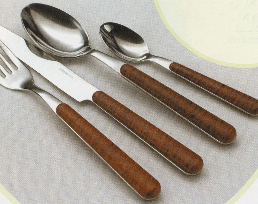 Tigerwood (Stainless) Fork by Oneida Silver-1