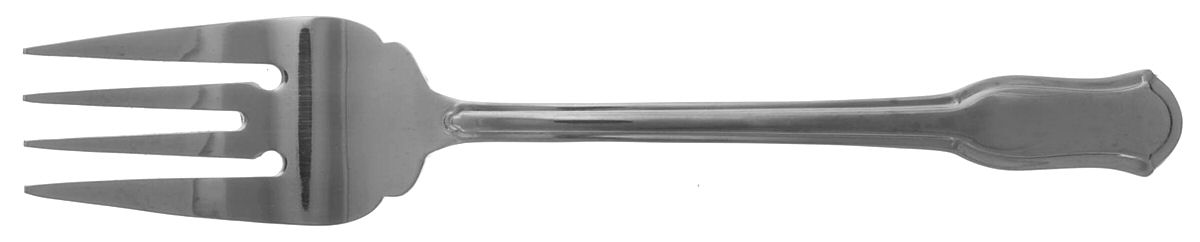 Jamison (Stainless) Medium Solid Cold Meat Serving Fork by Oneida Silver-1