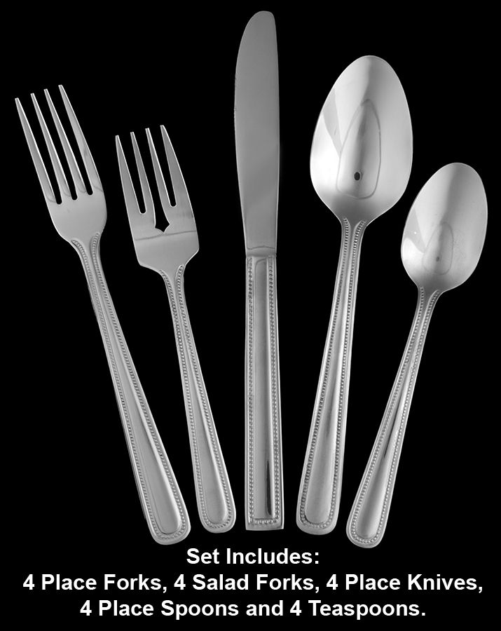 Thor (Stainless) 20 Piece Set by Oneida Silver-1