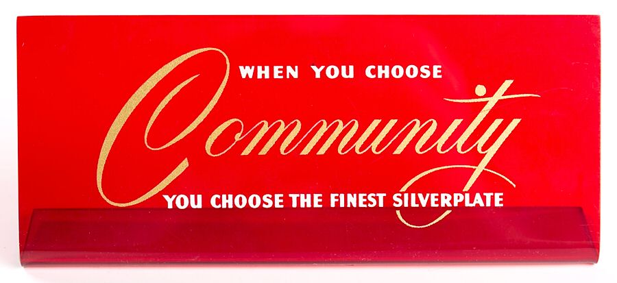 Advertising Signs Plastic Advertising Sign by Oneida Silver-1