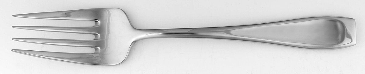 Lagen (Stainless) Medium Solid Cold Meat Serving Fork by Oneida Silver-1
