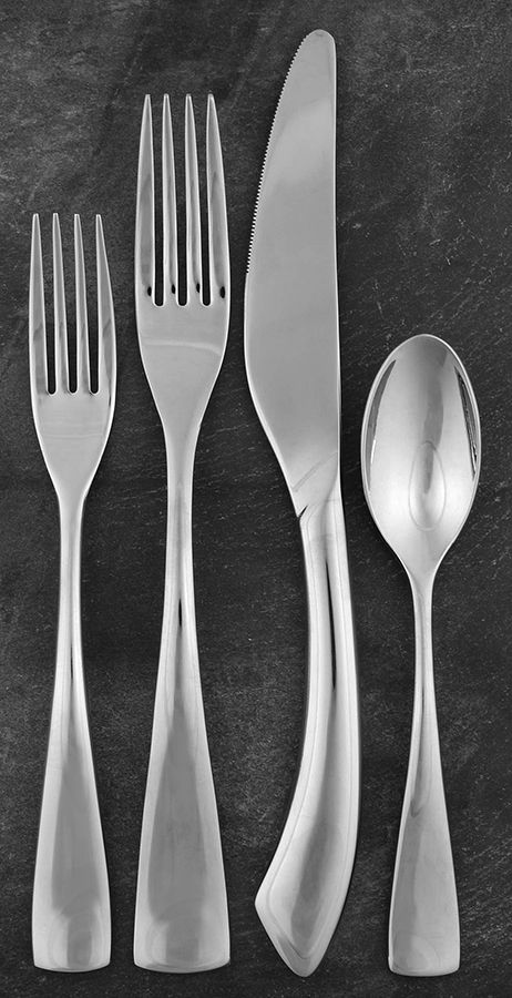 Curva (Stainless) 4 Piece Place Setting by Oneida Silver-1