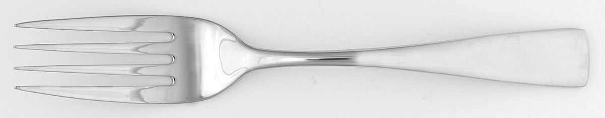 Curva (Stainless) Large Solid Cold Meat Serving Fork by Oneida Silver-1