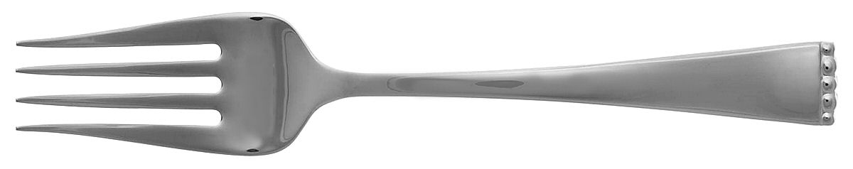 Classic Pearl (Stainless) Medium Solid Cold Meat Serving Fork by Oneida Silver-1
