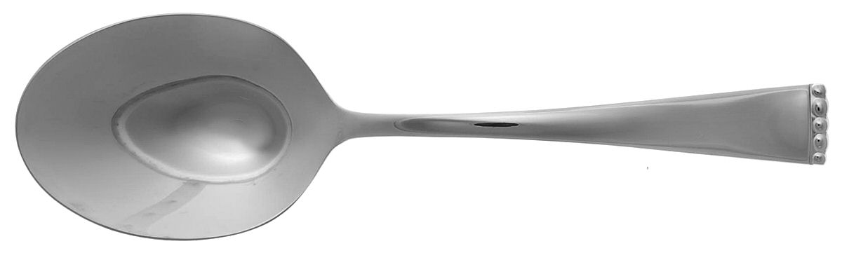 Classic Pearl (Stainless) Solid Smooth Casserole Spoon by Oneida Silver-1