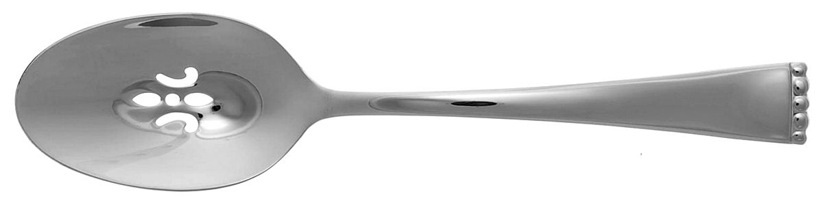 Classic Pearl (Stainless) Pierced Tablespoon (Serving Spoon) by Oneida Silver-1