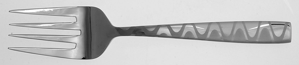 Entwine (Stainless) Medium Solid Cold Meat Serving Fork by Oneida Silver-1