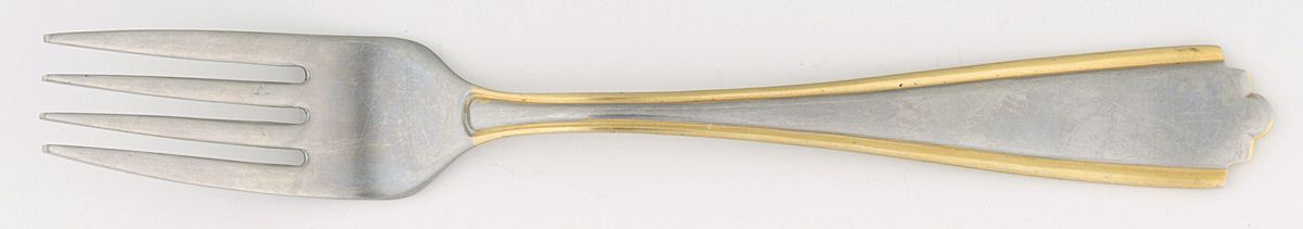 OHS341 (Stainless, Gold Accent) Fork by Oneida Silver-1