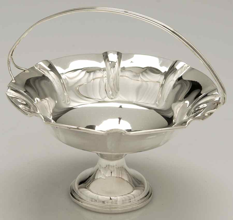 872 (Sterling, Hollowware) Handled Round Compote (Hieght X Width) by Otto Reichardt Co-1