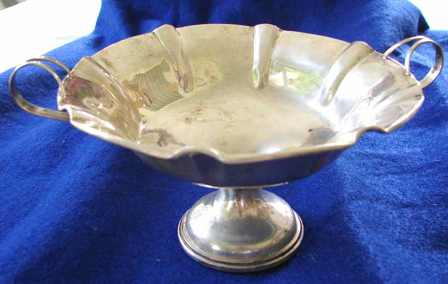 872 (Sterling, Hollowware) Handled Round Compote (Height X Width) by Otto Reichardt Co-1