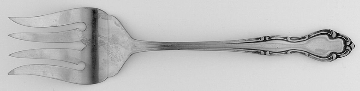 OHS347 (Stainless) Medium Solid Cold Meat Serving Fork by Oneida Silver-1