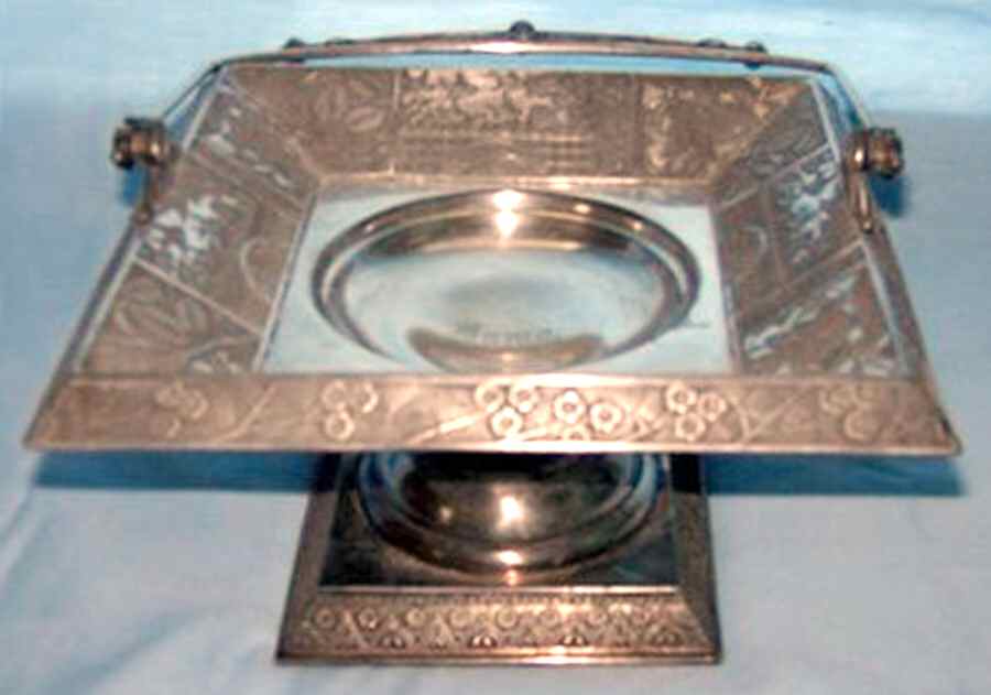 1858 (Silverplate, Hollowware) Footed Handled Cake Basket by Oneida Silver-1