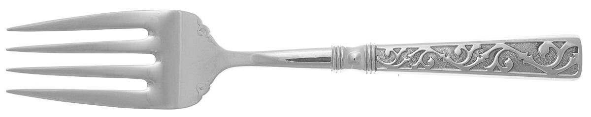 Castellina (Stainless) Medium Solid Cold Meat Serving Fork by Oneida Silver-1