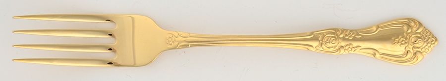 Golden President (Gold Electroplate) Fork by Oneida Silver-1