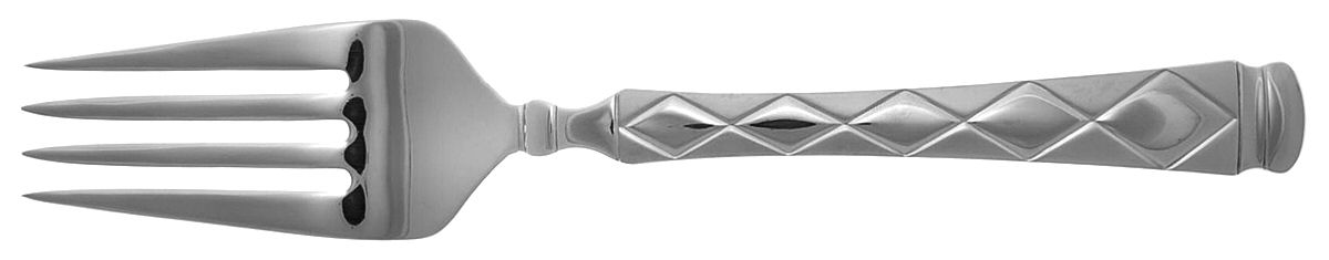 Diamant Frost (Stainless) Medium Solid Cold Meat Serving Fork by Oneida Silver-1