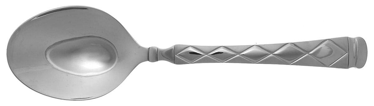 Diamant Frost (Stainless) Solid Salad Serving Spoon by Oneida Silver-1