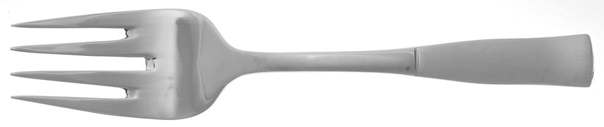 Du Parc (Stainless) Medium Solid Cold Meat Serving Fork by Oneida Silver-1