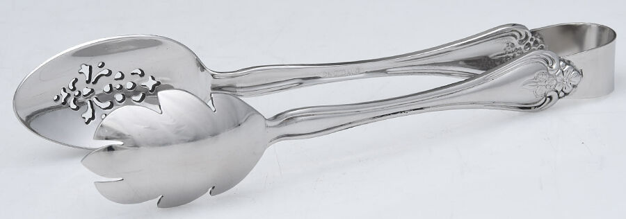 Boutonniere (Stainless) Ice Serving Tongs Large HC by Oneida Silver-1