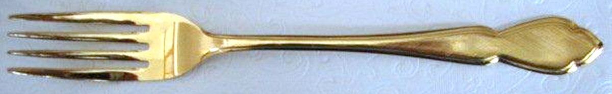 Golden Shoreham (Gold Electroplate) Fork by Oxford Hall-1