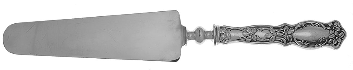 Violet (Slvp, 1905, SL & GH Rogers, No Monograms) Pie Server with Silverplate Blade by Oneida Silver-1