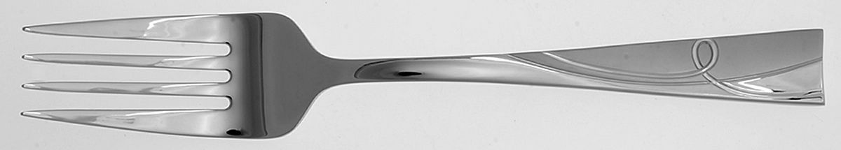 Serafina (Stainless) Medium Solid Cold Meat Serving Fork by Oneida Silver-1