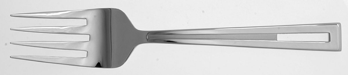 Circuit (Stainless) Medium Solid Cold Meat Serving Fork by Oneida Silver-1