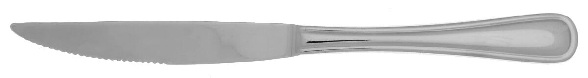 New Rim (Stainless) Solid Handled Serrated Individual Steak Knife by Oneida Silver-1