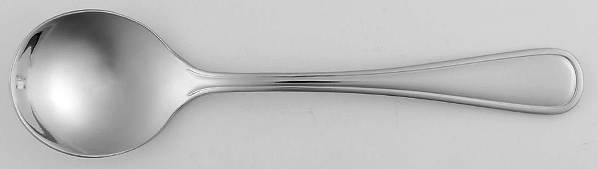 New Rim (Stainless) Round Bowl Soup Spoon (Gumbo) by Oneida Silver-1