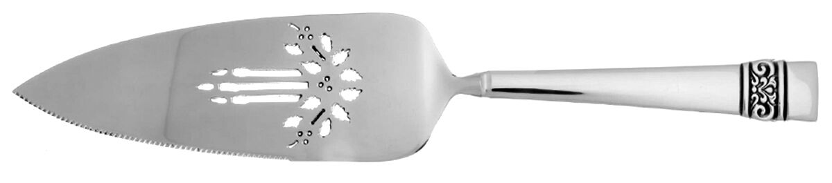 Maderno (Stainless) Pierced Holiday Pie Server Stainless Blade HC by Oneida Silver-1