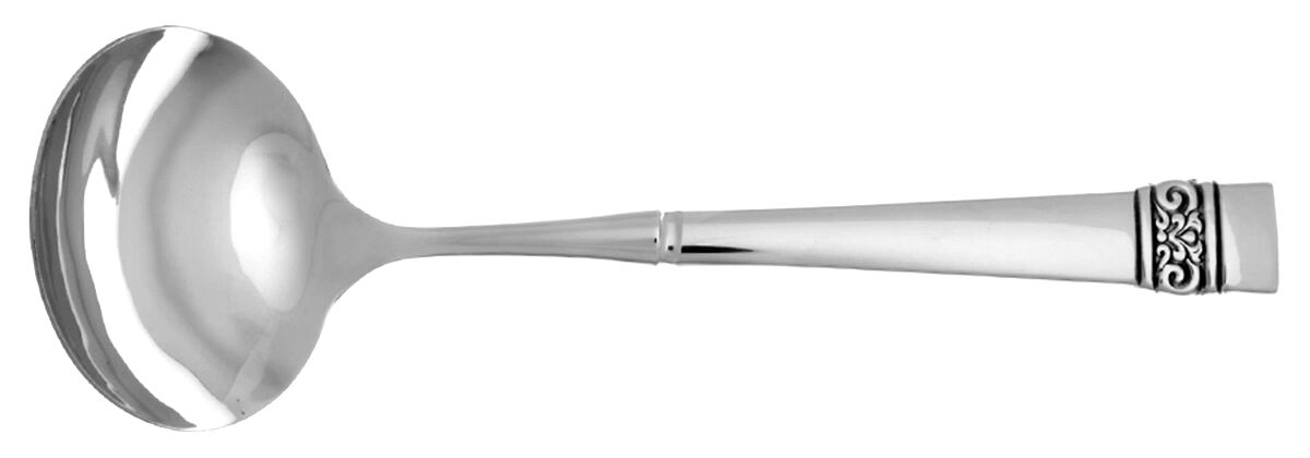 Maderno (Stainless) Gravy Ladle with No Spout Stainless Bowl HC by Oneida Silver-1