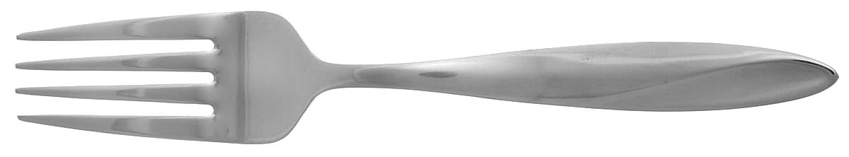 Simmer (Stainless) Medium Solid Cold Meat Serving Fork by Oneida Silver-1
